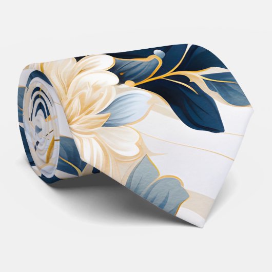 Cravate Un Mariage Floral Series Design 12 (Roulé)