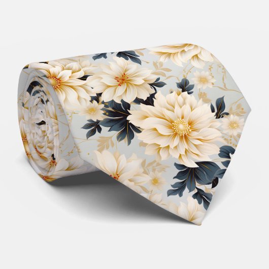 Cravate Un Mariage Floral Series Design 2 (Roulé)