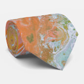 Cravate Un monde sur le pastel du feu (Roulé)