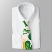 Cravate Un motif artistique vert et or représentant un arb (Attaché)