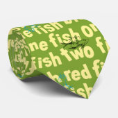 Cravate Un Poisson Deux Poissons Typographie Pattern (Roulé)
