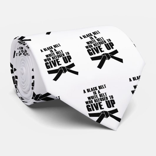 Cravate Une ceinture noire est un karaté blanc le (Roulé)