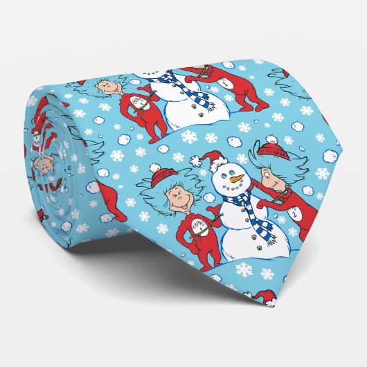 Cravate Une chose deux Motif de neige (Roulé)