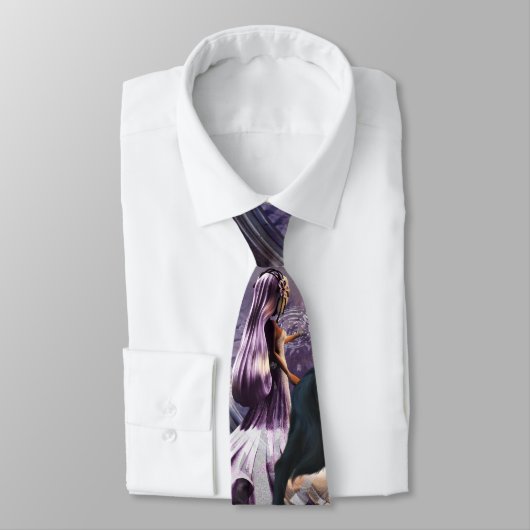 Cravate Une fée et un loup sombre (Attaché)