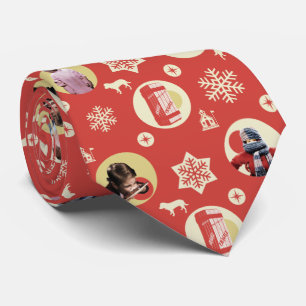 Cravate Une histoire de Noël Rétro Snowflake Motif