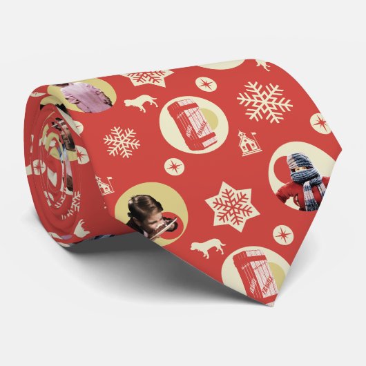 Cravate Une histoire de Noël Rétro Snowflake Motif (Roulé)