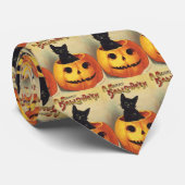 Cravate Une joyeuse Halloween par Ellen Clapsaddle, Chat V (Roulé)