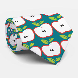 Cravate Une pomme avec le feuille d'ensemble rouge et de
