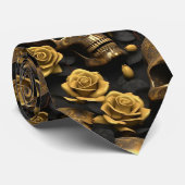 Cravate Une série de crânes et de roses Design 8 (Roulé)