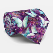 Cravate Une série de papillons mystiques Design 7 (Roulé)