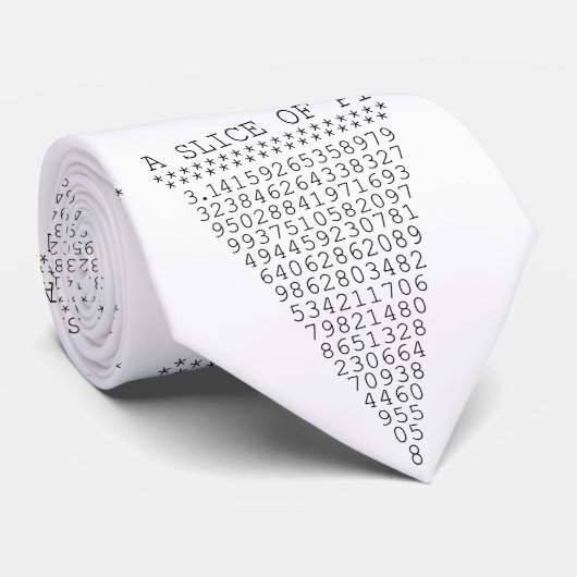 Cravate Une tranche de présentation de pi (Roulé)
