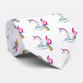 Cravate Unicorn pooping Rainbow (Roulé)