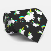 Cravate uniCORN PoPcorn motif drôle mignon (Roulé)