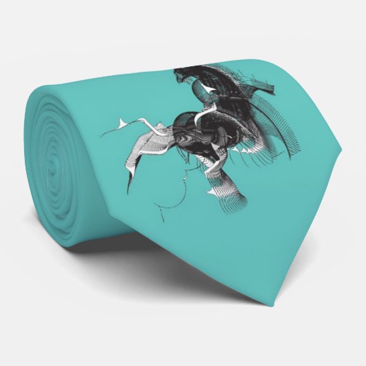 Cravate Unicorne numérique (Roulé)