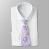 Cravate Unicorne Rainbow Star Lumière Purple Thème (Attaché)