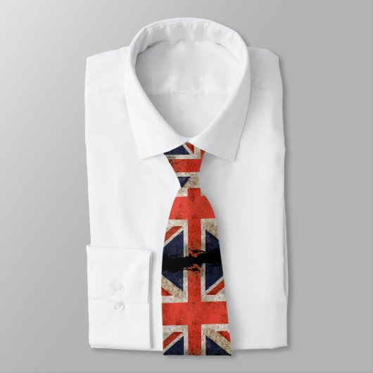 Cravate Union Jack déchiqueté âgé (Attaché)