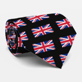 Cravate Union Jack, noir (Roulé)