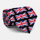 Cravate Union Jack - noir (Roulé)