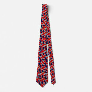 Cravate Union Jack sur l'impression en fibre de carbone