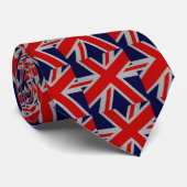 Cravate Union Jack sur l'impression en fibre de carbone (Roulé)