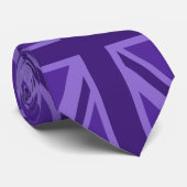 Cravate Union Jack violet vibrant (Roulé)
