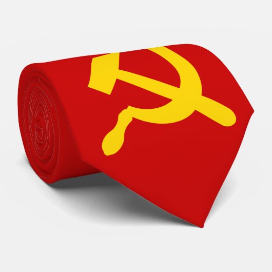 Cravate Union soviétique (URSS) (marteau communiste et fau (Roulé)