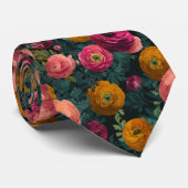 Cravate Unique Best Gifts For Men Ranunculus Flower (Roulé)