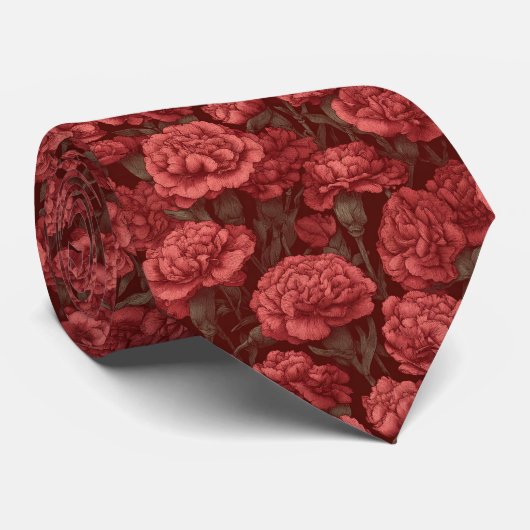 Cravate Unique Christmas Gift For Men Carnation (Roulé)