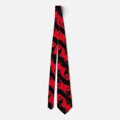 Cravate Unique et Cool Noir et Rouge clair Motif moderne (Dos)