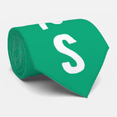 Cravate Unique fun random letters Modern green fashionable (Roulé)