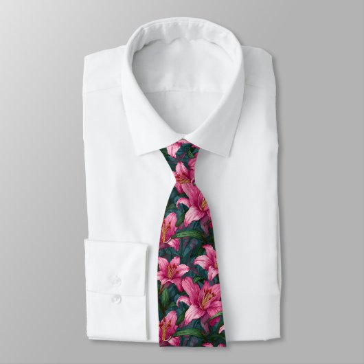 Cravate Unique Gifts For Men Lilies Floral (Attaché)
