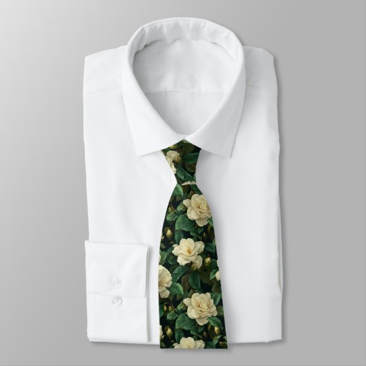 Cravate Unique Mens Accessories Gardenias Floral (Attaché)