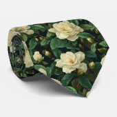 Cravate Unique Mens Accessories Gardenias Floral (Roulé)
