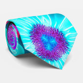 Cravate Unique Motif à fleurs colorées (Roulé)