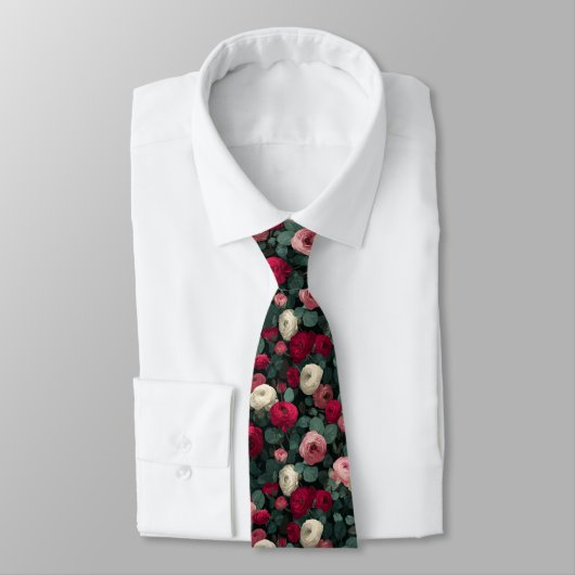Cravate Unique Valentine Gifts For Men Ranunculus Floral (Attaché)