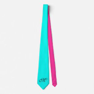 Cravate Uniquement Arrière - plan couleur - rose turquoise