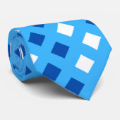 Cravate Unisex Plaid bleu clair classique (Roulé)