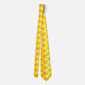 Cravate Unisex Plaid Jaune classique (Dos)