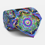 Cravate Univers Mandala Couleurs Psychédéliques (Roulé)