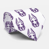 Cravate Université d'Albany Chef de la mascotte Great Dane (Roulé)