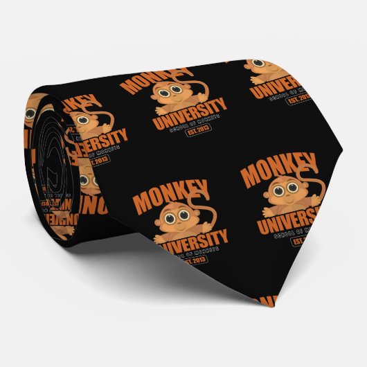 Cravate Université Monkey (Roulé)