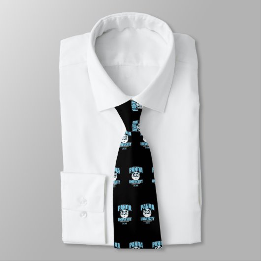 Cravate Université Panda - Bleu (Attaché)