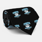 Cravate Université Panda - Bleu (Roulé)