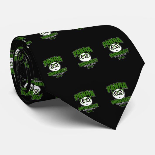 Cravate Université Panda - Vert (Roulé)