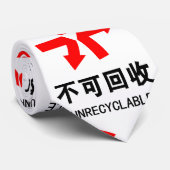 Cravate Unrecyclable ~ Signe chinois Hanzi (Roulé)