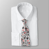 Cravate Urban Chaos – Grille de Doodle (Attaché)