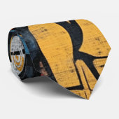 Cravate Urban Graffiti Collage with Bold Colors  Paint (4) (Roulé)