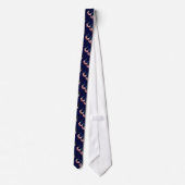 Cravate USA texte flag bleu rouge parties scintillant scin (Dos)