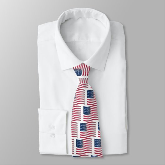 Cravate USA Unites : Stripes & Stars en Gras Design (Attaché)
