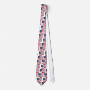 Cravate USA Unites : Stripes & Stars en Gras Design
